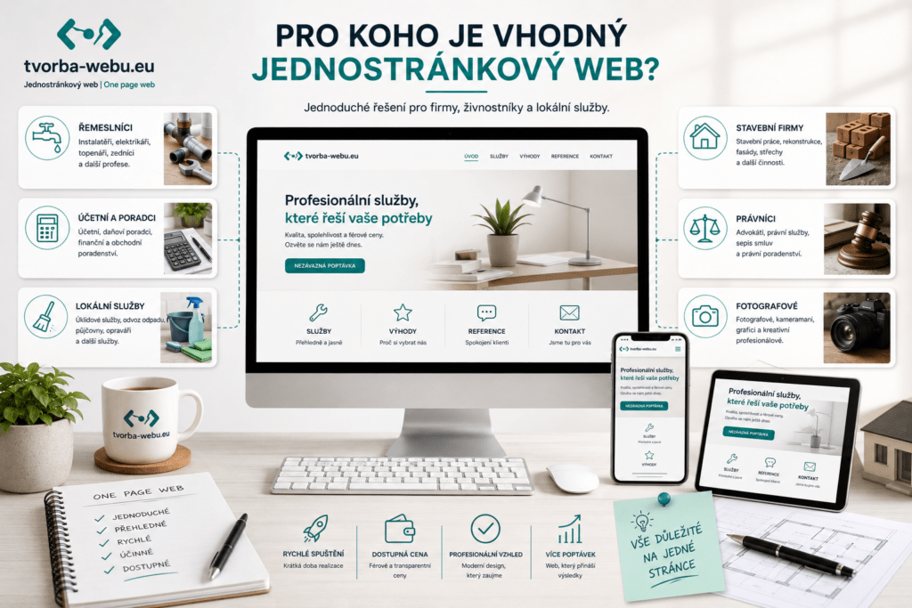 jednostránkové webovky one page web