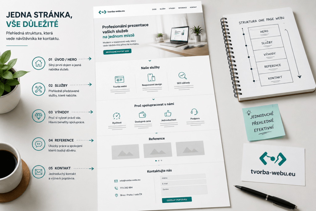 tvorba webu jednostránkový web