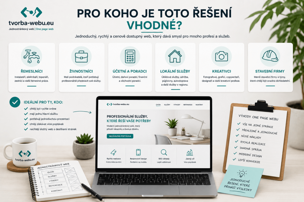tvorba webu jednostránkový web na klíč