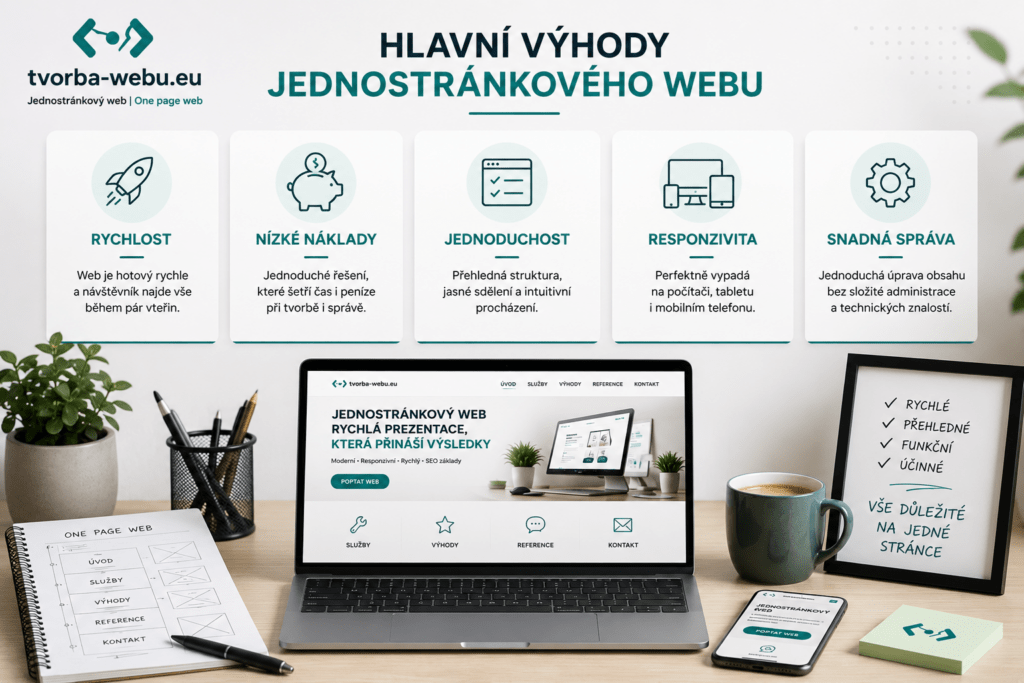 webové stránky jednostránkový web